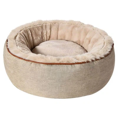 سازگار با محیط زیست-تخت گرد ضد{1} استاتیک مخملی گربه/تخت حیوان خانگی