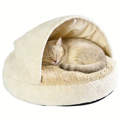 تخت گرم گربه کلاهدار نرم و راحت / تخت حیوان خانگی